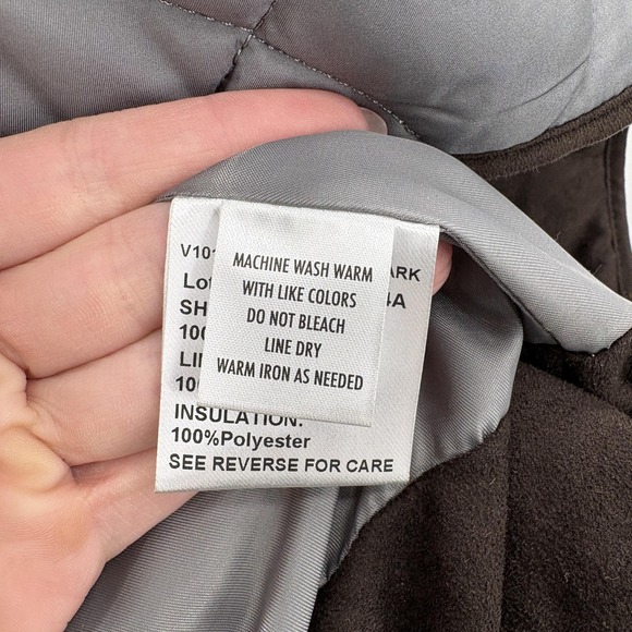 Jos A Bank Vest Mens XL Gray Traveler Quilted Zip Front Water Resistant Casual - Picture 6 of 14